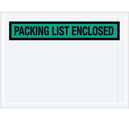 Officespace 4 .5 x 6 in. 2 Mil Poly Green Packing List Enclosed Envelopes OF3348772